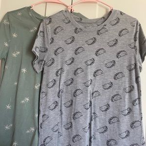 Taco and Palm tree shirts